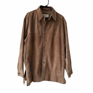 Pronto Uomo Men's Brown Suede Jacket Tan Size XL